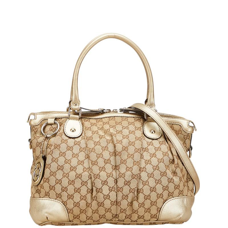 GUCCI グッチ GGキャンバス ハンドバッグ ショルダーバッグ 2WAY