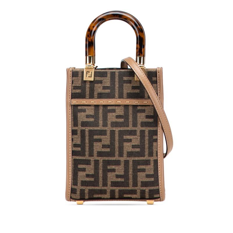 フェンディFENDI ハンドバッグ　ズッカ FF レザー キャンバス 2way フェンディFENDI ハンドバッグ ズッカ FF レザー キャンバス 2way