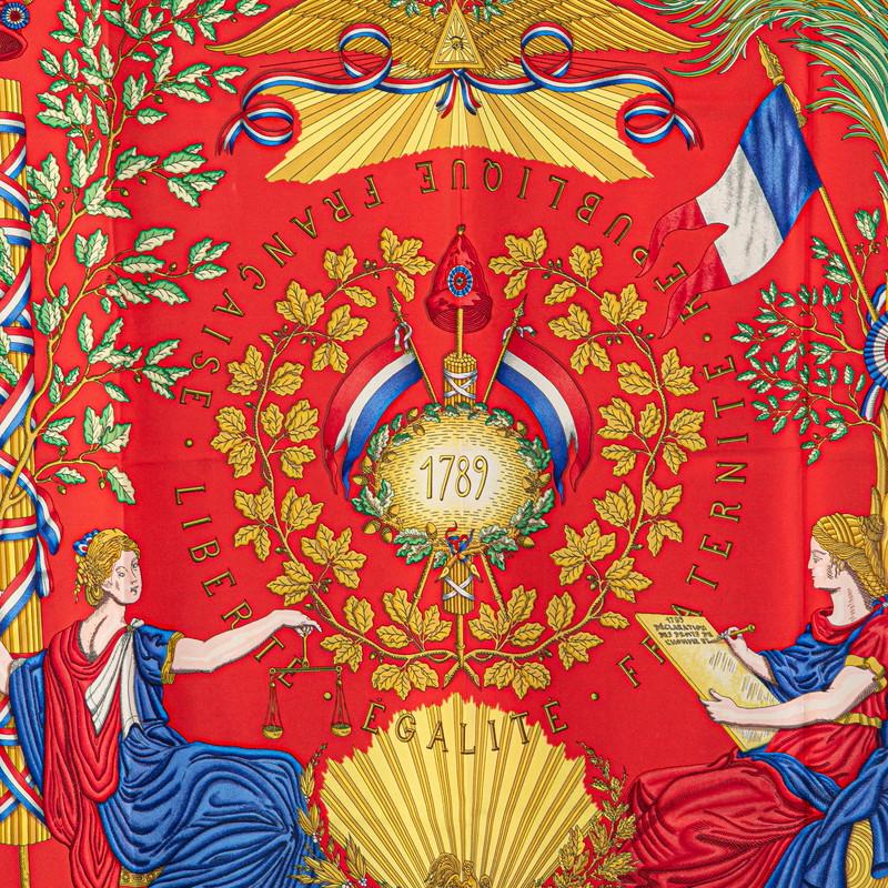 HERMES エルメス カレ90 1789 LIBERTE EGALITE FRATERNITE REPUBLIQUE  