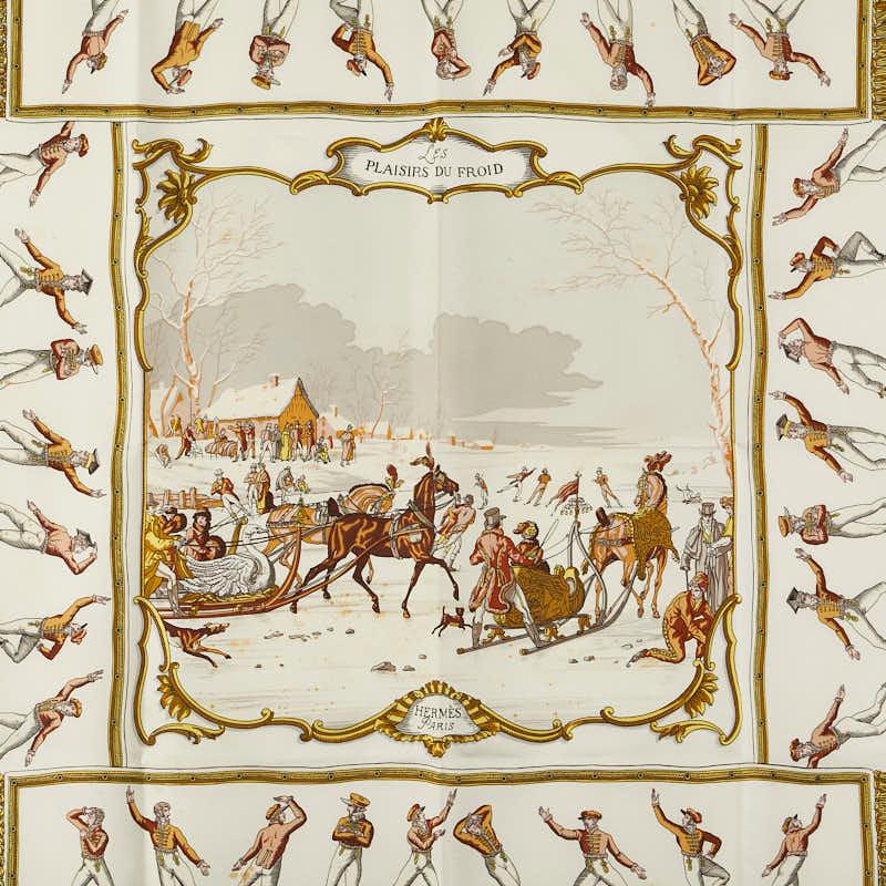 HERMES（エルメス） カレ90 LES PLAISIRS DU FROID 氷上の喜び