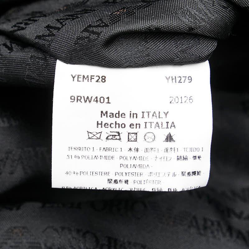エンポリオ アルマーニ ロゴ ボストンバッグ ネイビー ブラック ポリエステル ナイロン レザー レディース Emporio Armani 【中古】_8