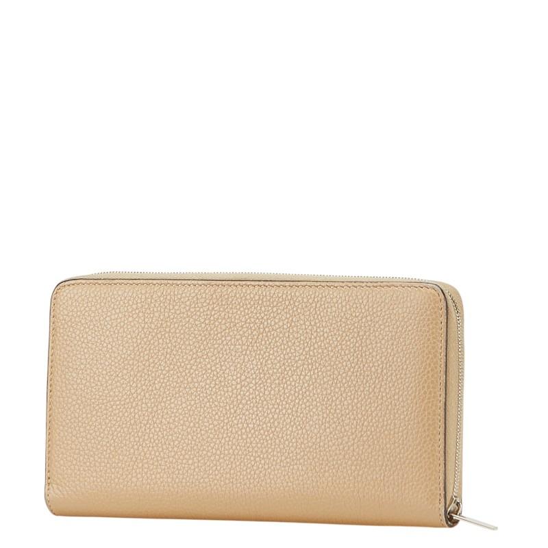 【美品】CELINE セリーヌ　長財布　ベージュ CELINE - CELINE(セリーヌ) 長財布 - ベージュ×ライトブラウン