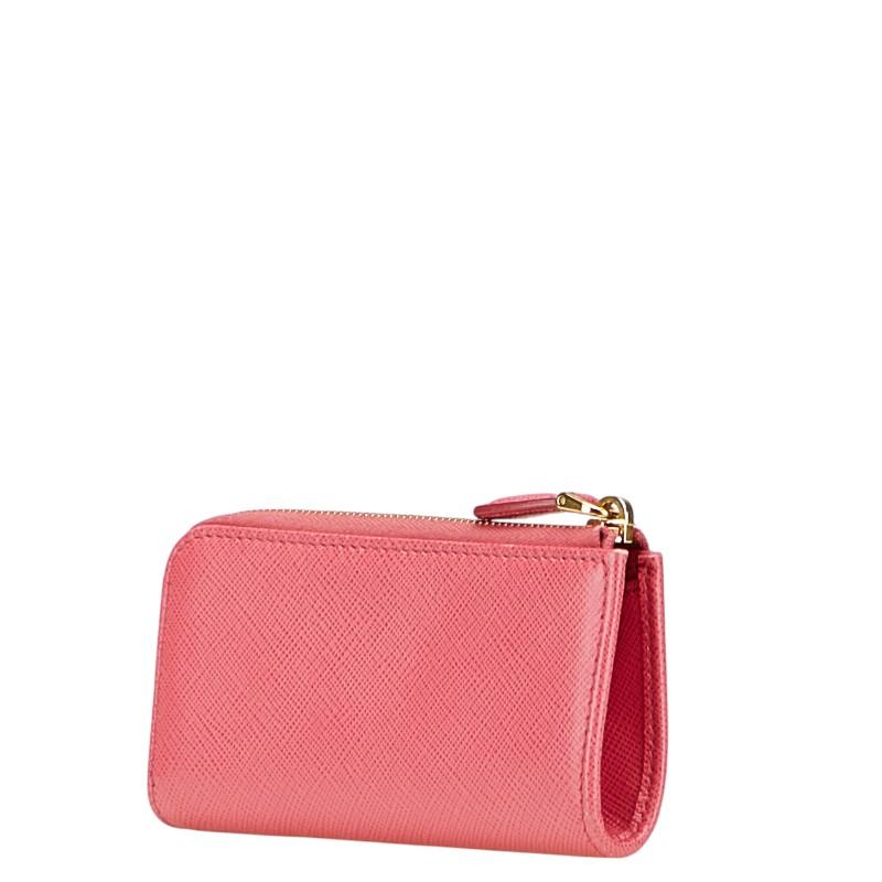 新品未使用PRADA プラダ キーケースピンク プラダ キーケース リボン ピンク 5連 レザー サフィアーノ