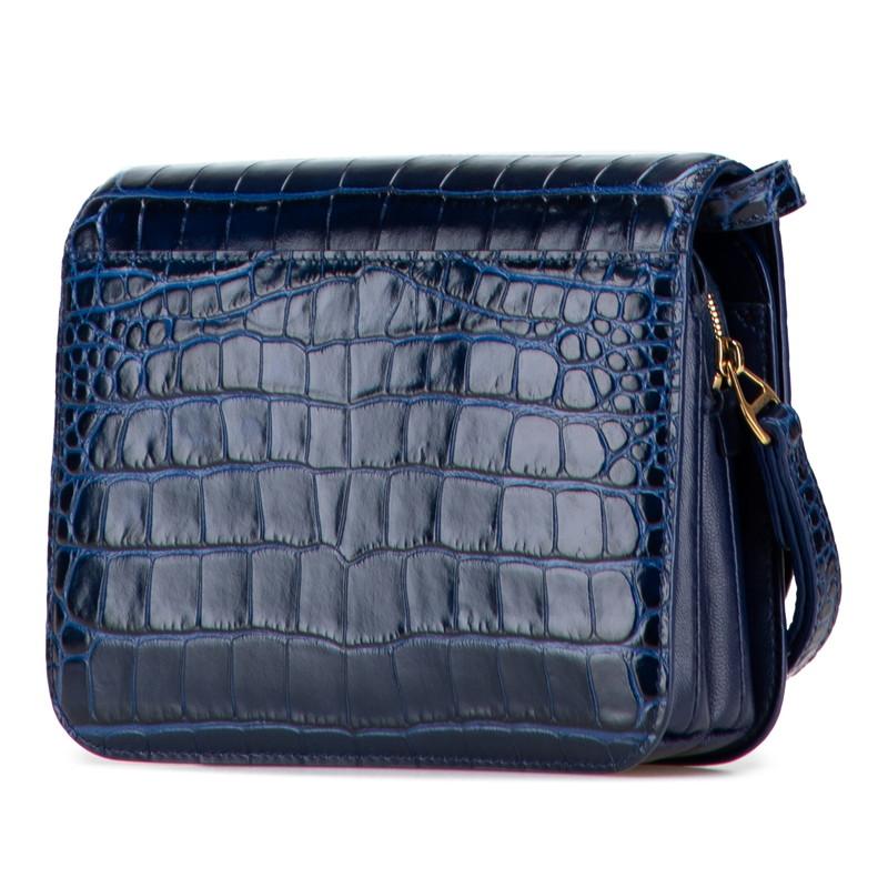 BALENCIAGA（バレンシアガ） Bロゴ クロコ型押し ショルダーバッグ