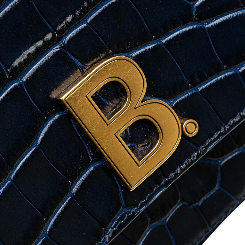 BALENCIAGA（バレンシアガ） Bロゴ クロコ型押し ショルダーバッグ