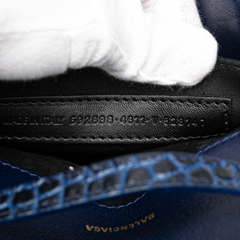 BALENCIAGA（バレンシアガ） Bロゴ クロコ型押し ショルダーバッグ