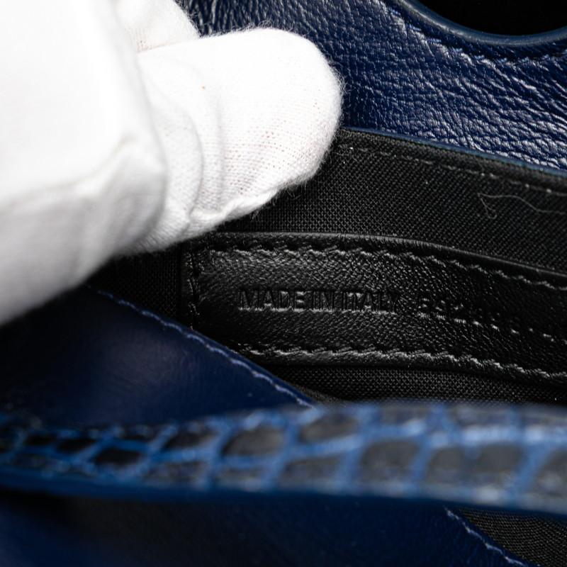 BALENCIAGA（バレンシアガ） Bロゴ クロコ型押し ショルダーバッグ