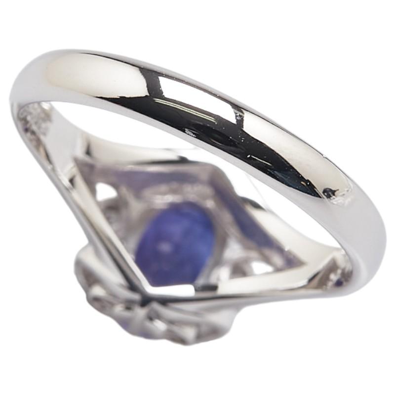 Pt900 プラチナ タンザナイト1.17ct ダイヤ リング 指輪 レディース
