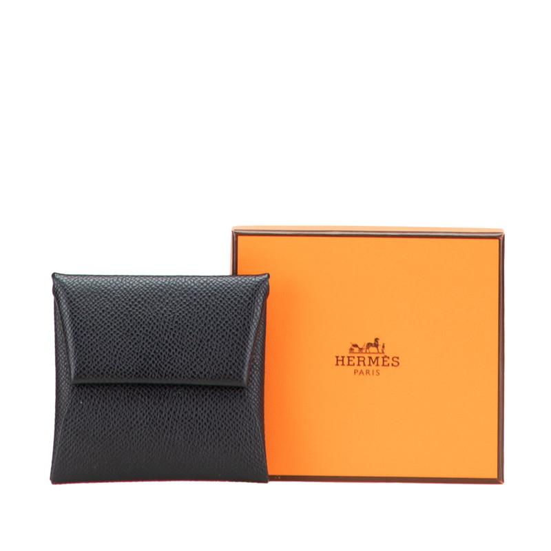【未使用級】エルメス バスティア ブラック ヴォーエプソン HERMES HERMES エルメス バスティア コインケース ブラック ヴォーエプソン
