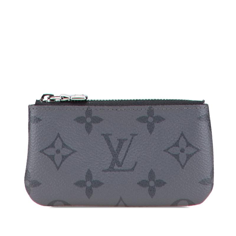 ルイ ヴィトン モノグラム エクリプス ポシェット クレ リバース ケース M80905 グレー PVC レザー メンズ LOUIS VUITTON 【中古】 LOUIS VUITTON（ルイ・ヴィトン） ルイ ヴィトン モノグラム