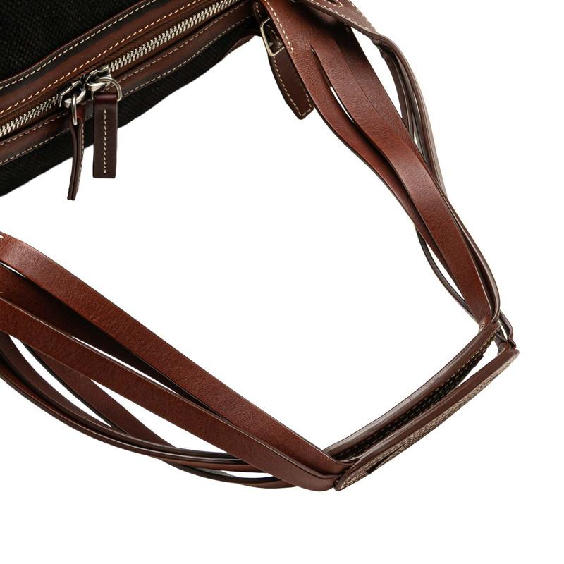 CELINE（セリーヌ） ロゴ トートバッグ ブラック ブラウン キャンバス