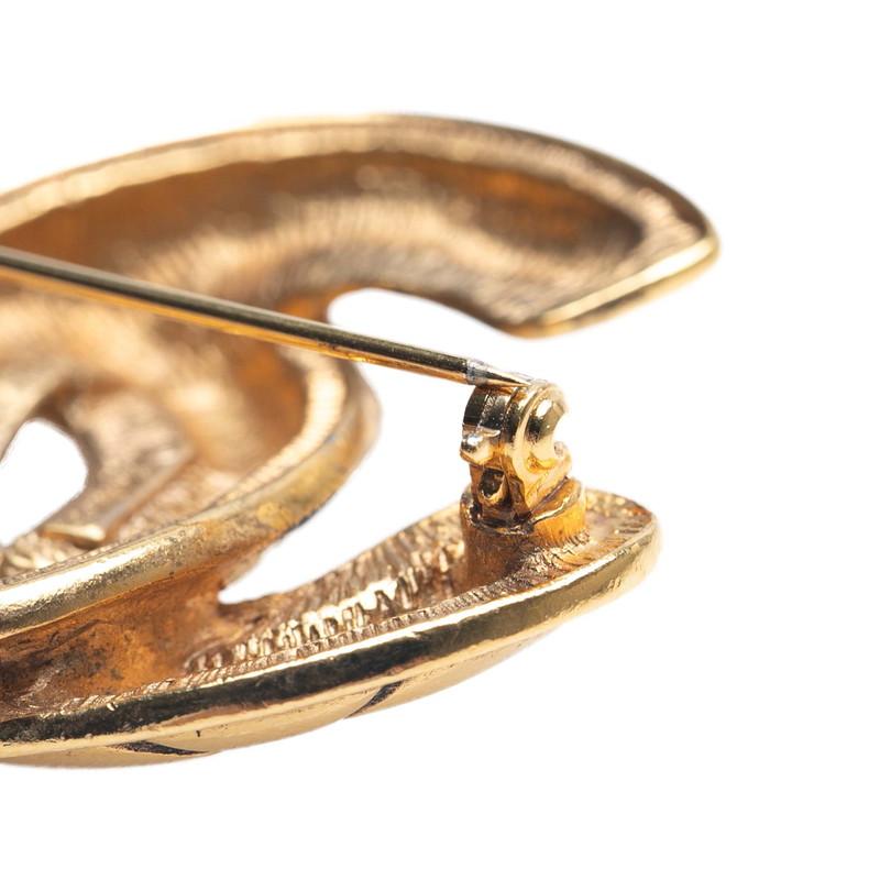 CHANEL シャネル ココマーク マトラッセ ブローチ ゴールド メッキ  