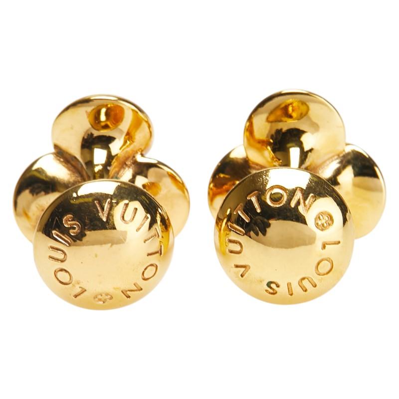 ルイ ヴィトン ブトン ドゥ マンシェット ブーケドクルー カフス M30564 ゴールド メッキ メンズ LOUIS VUITTON 【中古】_2