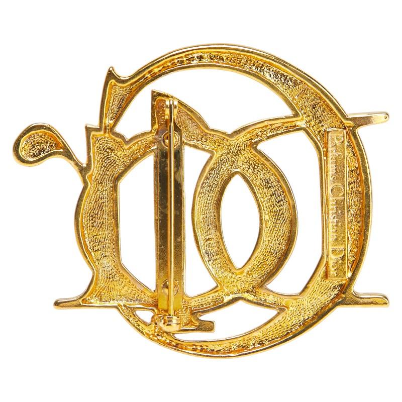 ディオール Dior ゴールド ロゴ ブローチ ディオール Diorロゴ ブローチ ゴールド メッキ レディース Dior
