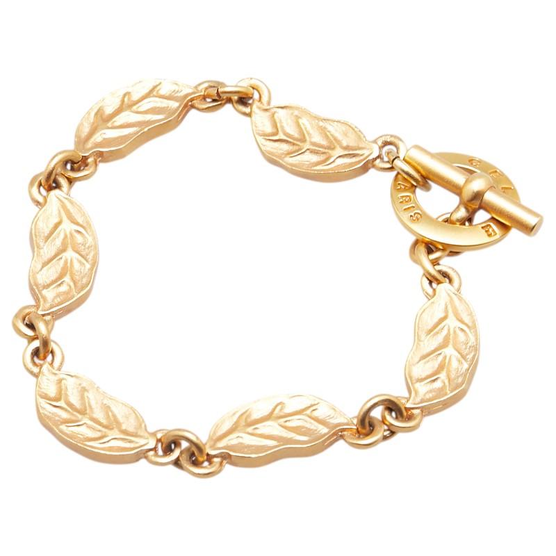 CELINE セリーヌ リーフ モチーフ チェーン ブレスレット