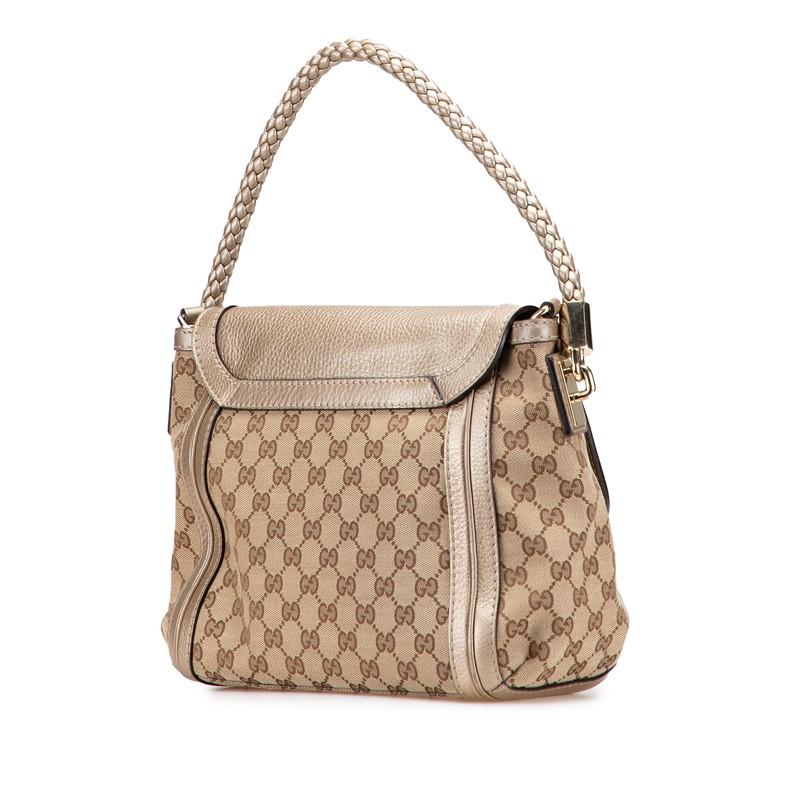 GUCCI グッチ GGキャンバス ベラ リボン タッセル ハンドバッグ 