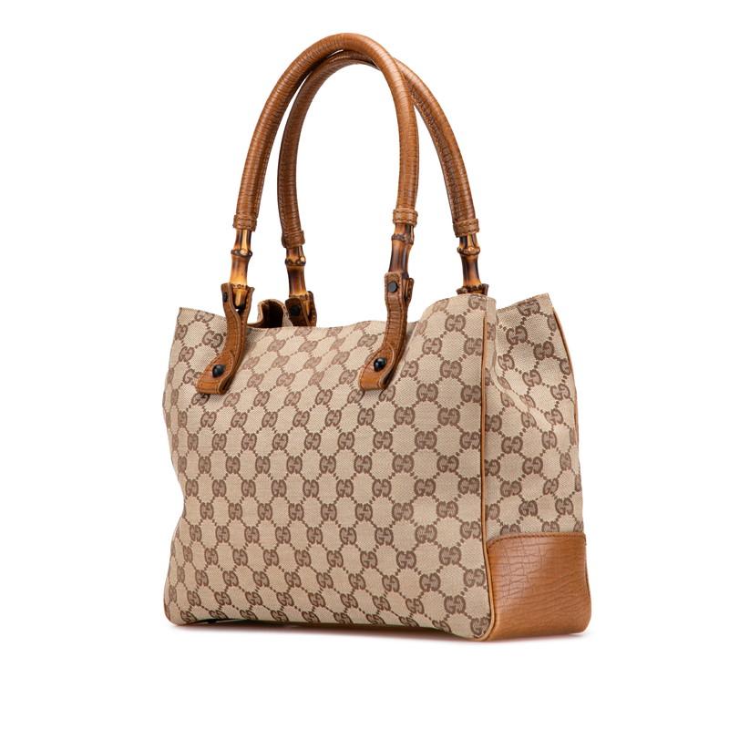 GUCCI（グッチ） GGキャンバス バンブー トートバッグ 112526 ベージュ
