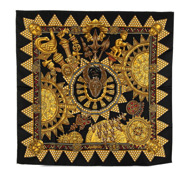 エルメス スカーフカレ 90 L'OR DES CHEFS 首長達の金 シルク HERMES（エルメス） カレ90 L'OR DES CHEFS 首長達の金 スカーフ