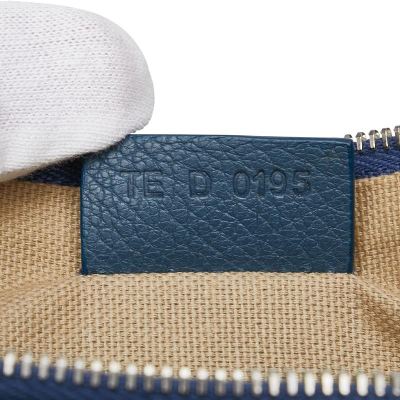 ジバンシー ロゴ クラッチバッグ セカンドバッグ ブルー レザー