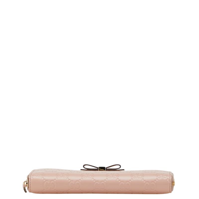 GUCCI（グッチ） グッチシマ リボン モチーフ 長財布 ラウンド