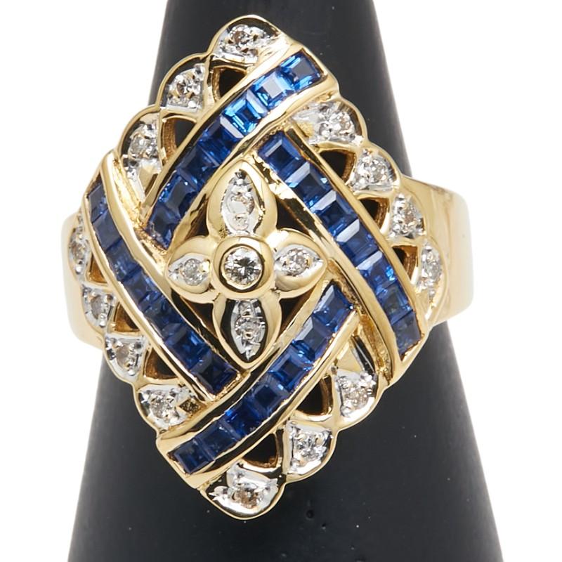 K18YG サファイヤ リング 0.16CT 