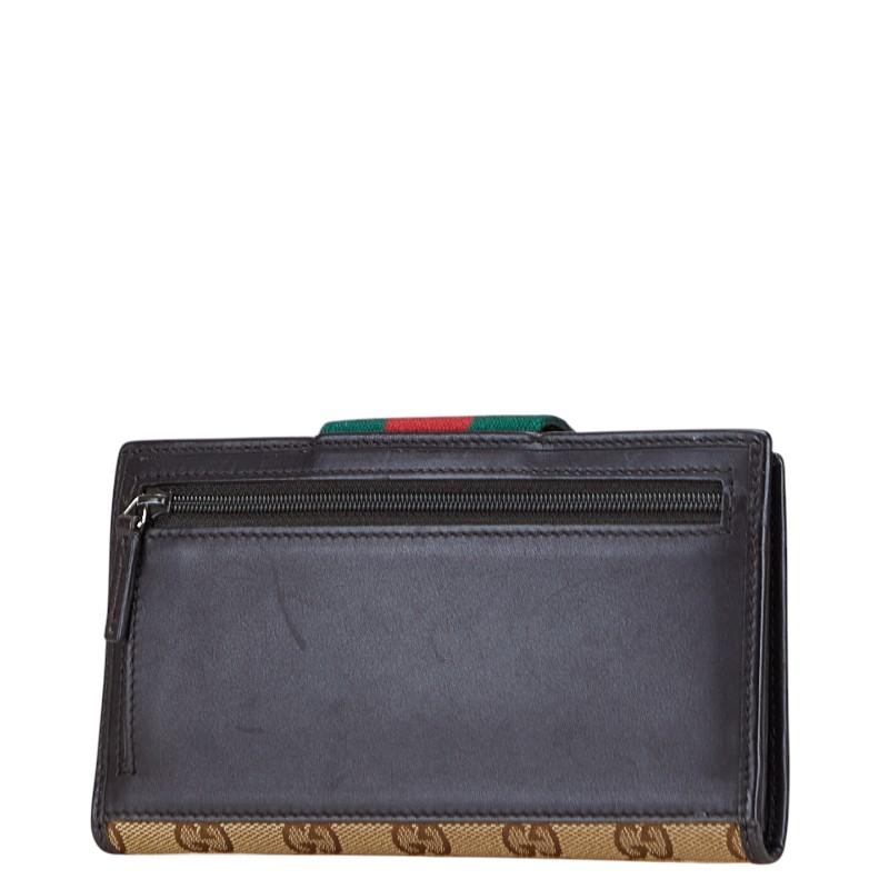 GUCCI（グッチ） GGキャンバス ウェビング シェリーライン 長財布