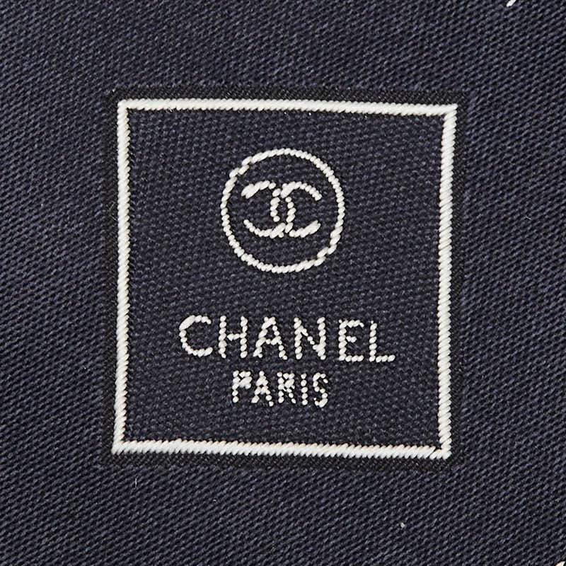 CHANEL シャネル ココマーク スター 流れ星 ネクタイ ネイビー