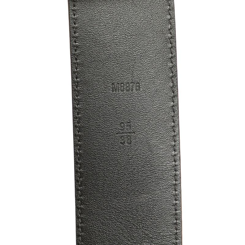 Louis Vuitton グレー レザー ベルト95/38 LOUIS VUITTON ルイヴィトン メンズ モノグラム ベルト LV