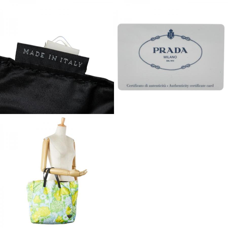 PRADA（プラダ） 三角ロゴプレート フラワー トートバッグ