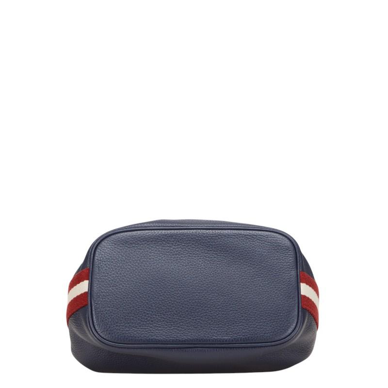 Bally（バリー） ロゴ ショルダーバッグ ハンドバッグ 2WAY ネイビー