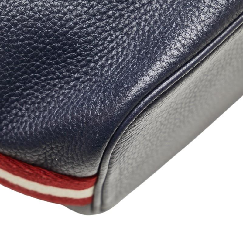 Bally（バリー） ロゴ ショルダーバッグ ハンドバッグ 2WAY ネイビー