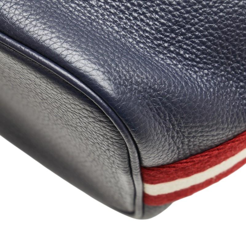 美品 BALLY バリー 2way ビジネスバッグ シボ革 ネイビー ショルダー Bally（バリー） ロゴ ショルダーバッグ ハンドバッグ 2WAY ネイビー