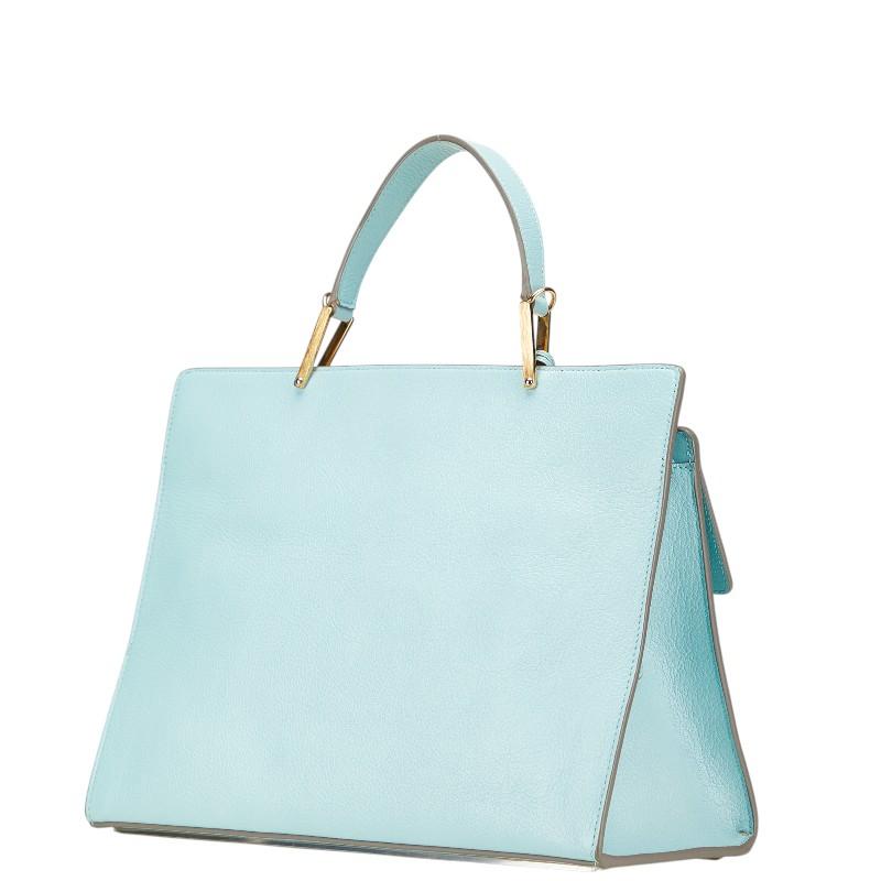 オーストリッチ 2way ハンドバッグ 青 ショルダー ブルー BALENCIAGA（バレンシアガ） ハンドバッグ ショルダーバッグ 2WAY