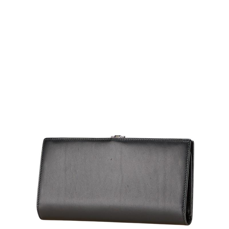 GUCCI（グッチ） Gロゴ 長財布 035 2067 2098 ブラック レザー