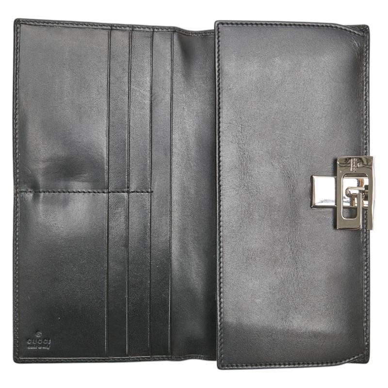 GUCCI（グッチ） Gロゴ 長財布 035 2067 2098 ブラック レザー