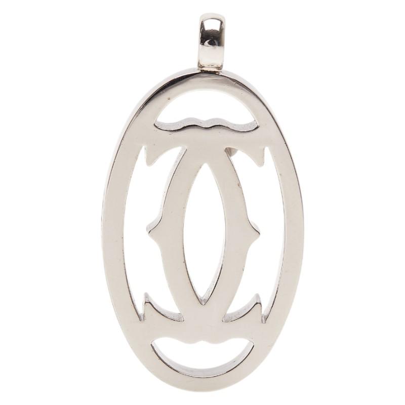 カルティエ マストライン ロゴ ペンダントトップ シルバー メタル レディース CARTIER 【中古】 Cartier（カルティエ） マストライン ロゴ ペンダントトップ シルバー