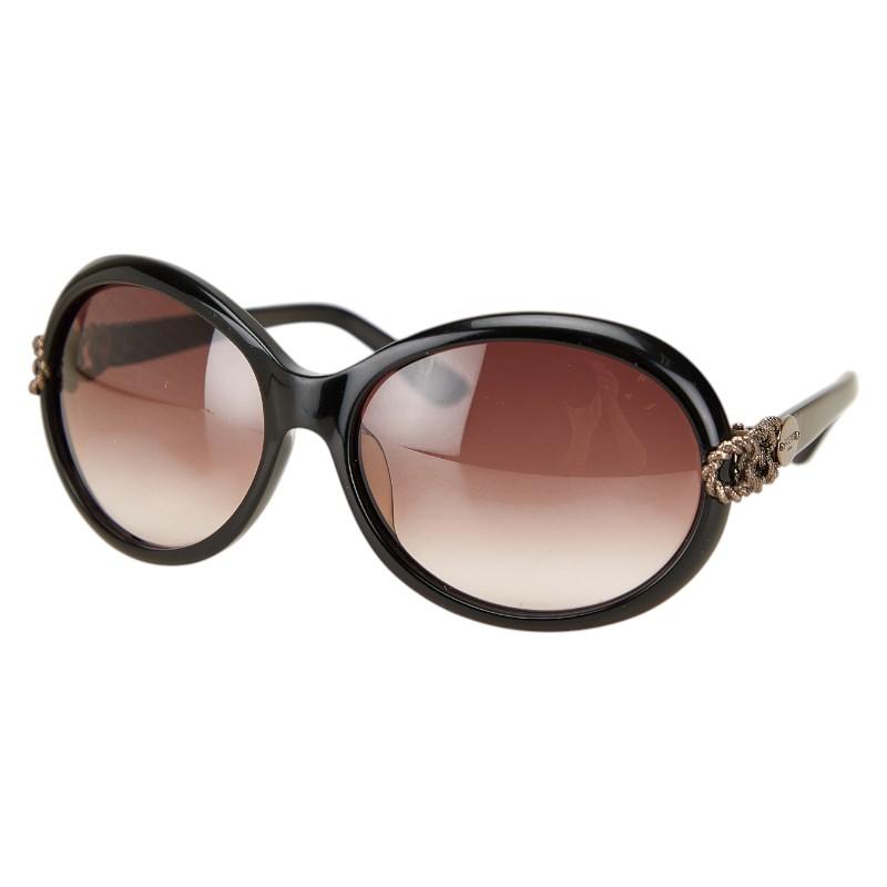 ロエベ アイウェア オーバル ロープ サングラス SLW703G ブラック プラスチック レディース LOEWE 【中古】 LOEWE（ロエベ） アイウェア オーバル ロープ サングラス SLW703G