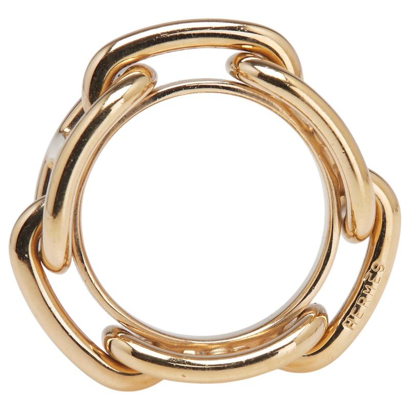 エルメス シェーヌダンクル スカーフリング ゴールド メッキ レディース HERMES 【中古】 HERMES（エルメス） シェーヌダンクル スカーフリング ゴールド メッキ