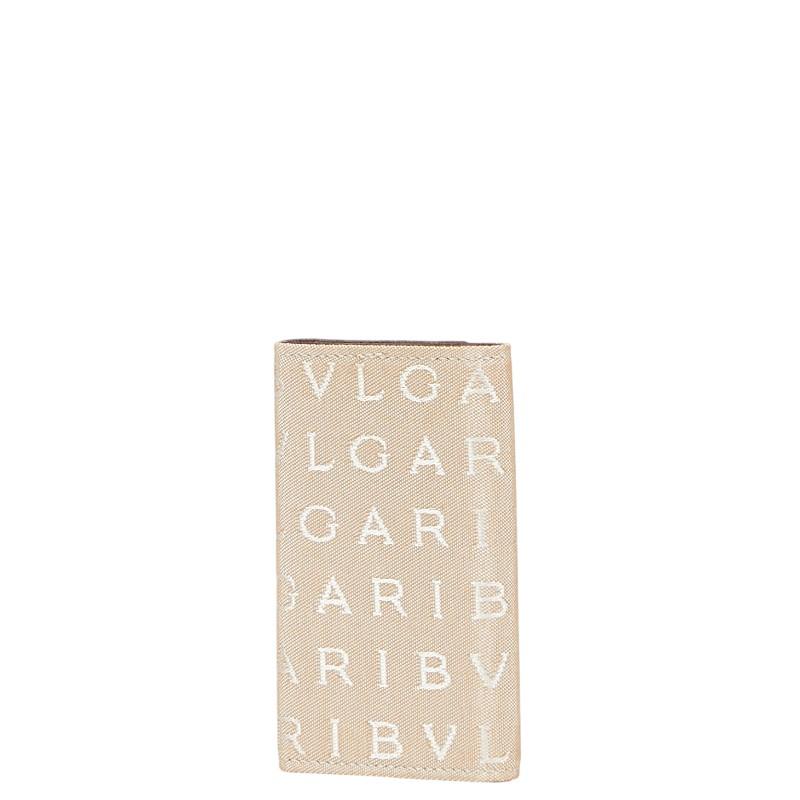 BVLGARI（ブルガリ） ロゴマニア 6連 キーケース ベージュ ホワイト