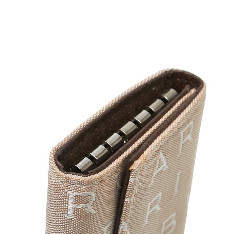 BVLGARI（ブルガリ） ロゴマニア 6連 キーケース ベージュ ホワイト