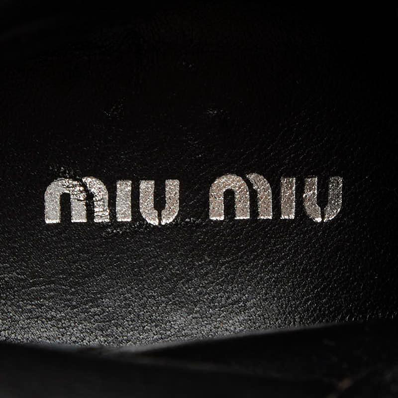 miu miu（ミュウミュウ） ブーツ サイズ：37.5 ブラウン レザー