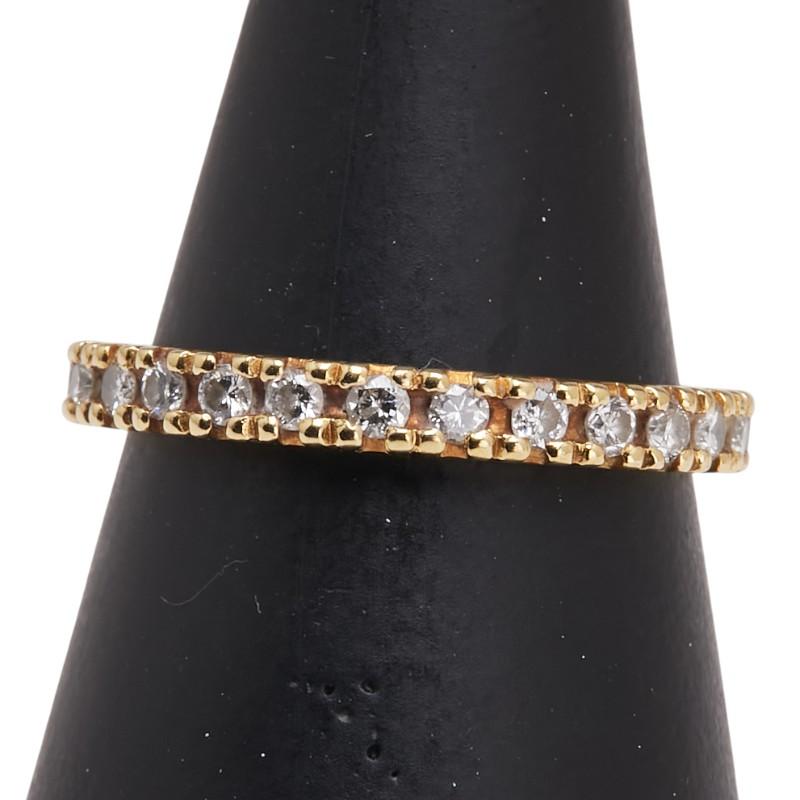 K18YG イエローゴールド ダイヤ0.50ct フルエタニティ リング 指輪 