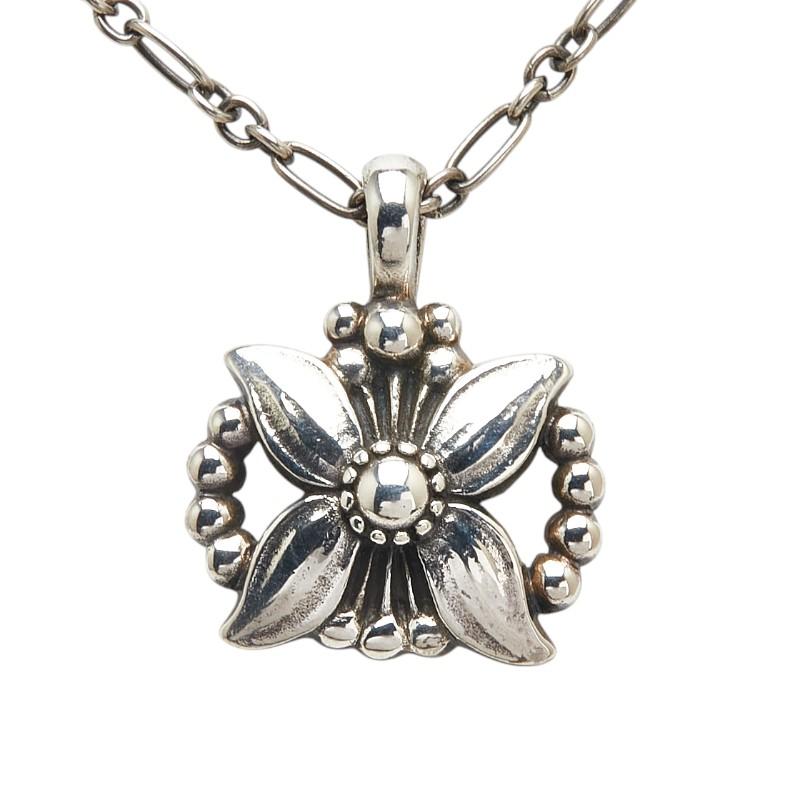 ジョージジェンセン・シルバー花モチーフ ネックレス