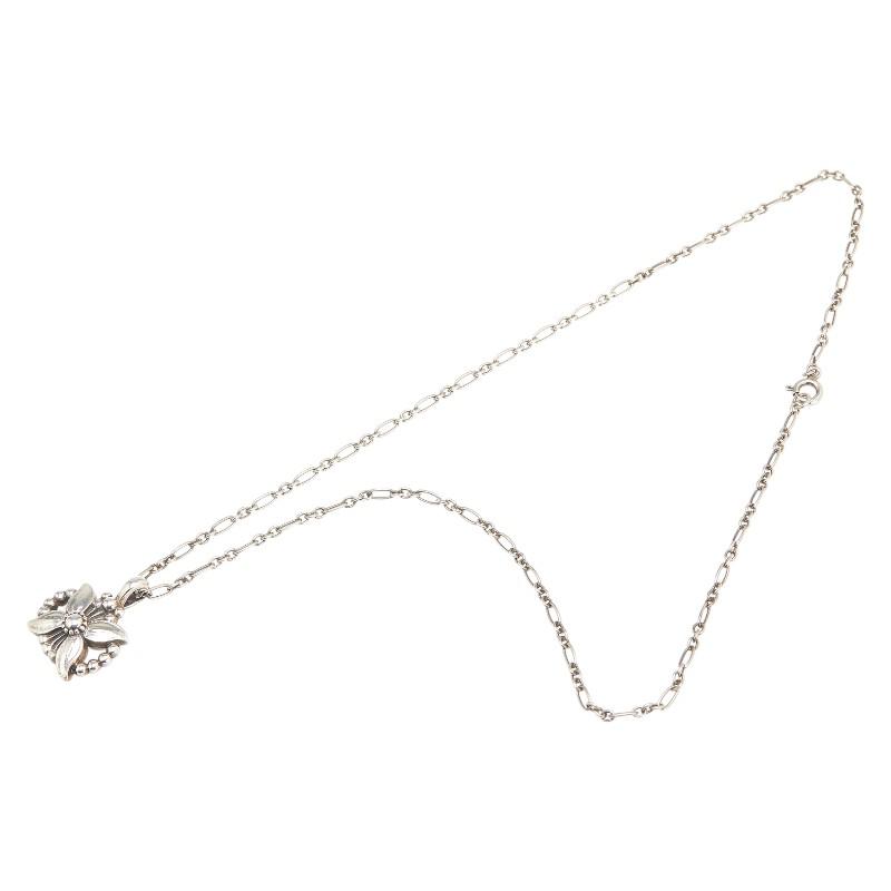 ジョージジェンセン・シルバー花モチーフ ネックレス