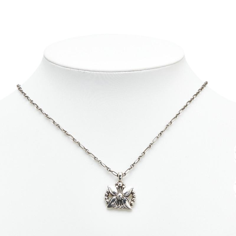 ジョージジェンセン・シルバー花モチーフ ネックレス