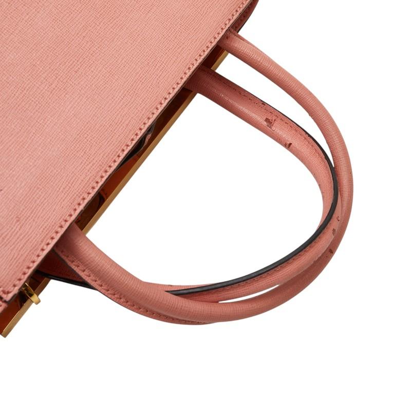 本物 フェンディ FENDI デミジュール 2WAY ショルダーバッグ ハンドバッグ ポシェット レザー ピンク 8BT245 Demi Jour バッグ 中古・ FENDI（フェンディ） ショルダーバッグ レザー ピンク : ブランド