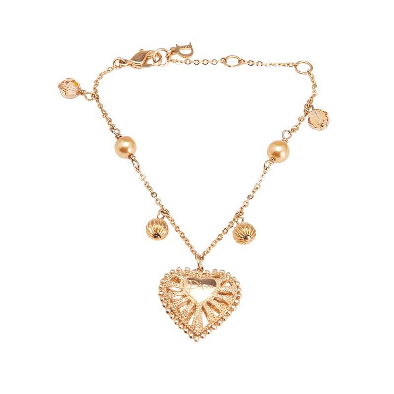 Diorゴールドメッキ ハートモチーフ ブレスレット Diorゴールドメッキ ハートモチーフ ブレスレット