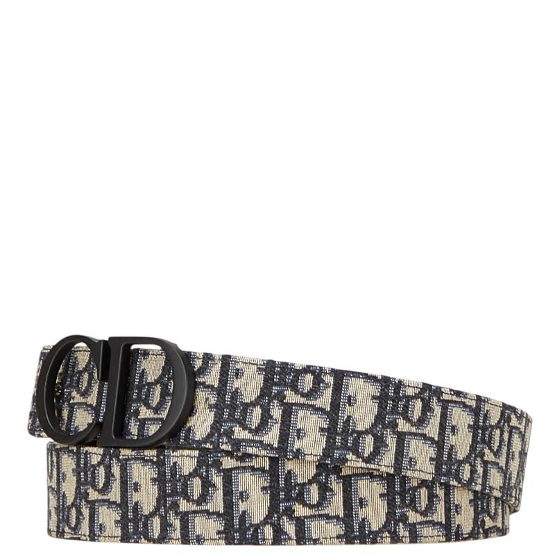 Christian Dior ディオール　ベルト　ネイビー Christian Dior（クリスチャン・ディオール） ロゴ ベルト CD