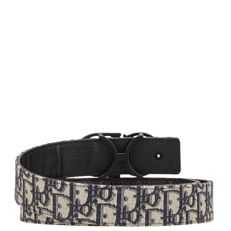 極美品✨Dior ベルト CDバックル ロゴ オブリーク トロッター ブラック Th616092 ディオール トロッター ベルト オブリーク 23-MA-0233 CD