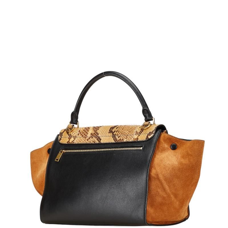 CELINE（セリーヌ） トラペーズ パイソン ショルダーバッグ